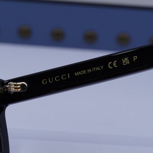 Gucci GG1315S 002 Cat Eye Sunglasses - Black/Grey Polarized - Picture 8 of 11